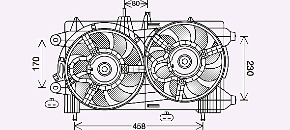 Ventilatorwiel-motorkoeling Ava Cooling LC7503