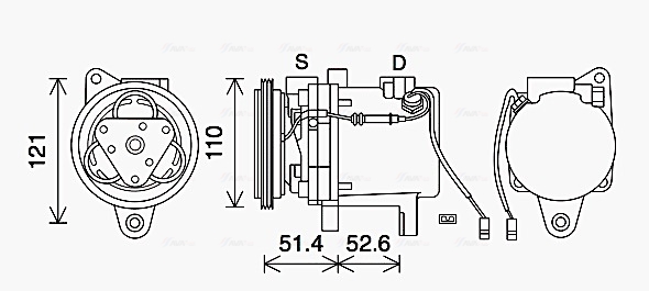 Airco compressor Ava Cooling MCAK019