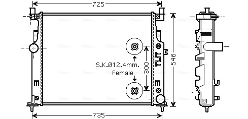 Radiateur Ava Cooling MS2458