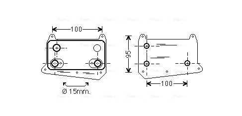 Oliekoeler motorolie Ava Cooling MS3552