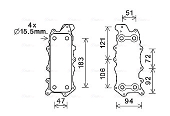 Oliekoeler motorolie Ava Cooling MS3685