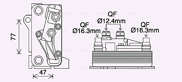 Oliekoeler motorolie Ava Cooling MS3714