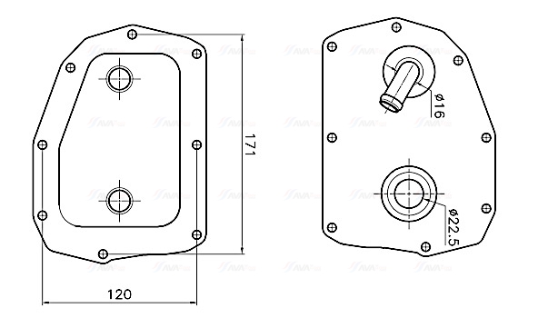 Oliekoeler motorolie Ava Cooling MS3781