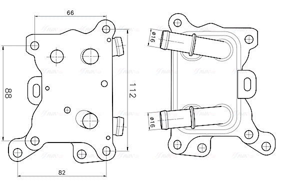 Oliekoeler motorolie Ava Cooling MS3787