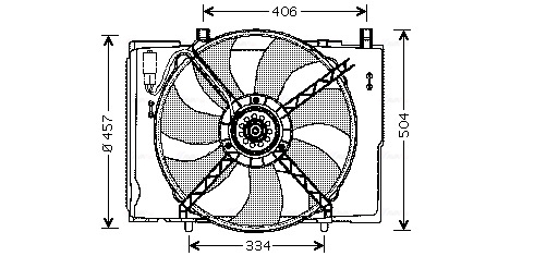 Ventilatorwiel-motorkoeling Ava Cooling MS7504