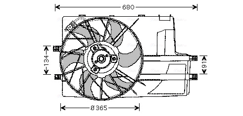 Ventilatorwiel-motorkoeling Ava Cooling MS7511