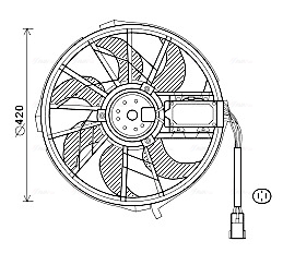 Ventilatorwiel-motorkoeling Ava Cooling MS7656