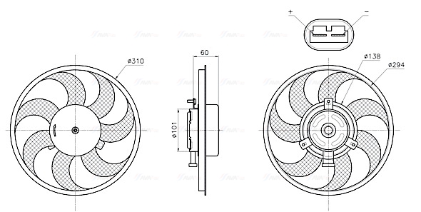 Ventilatorwiel-motorkoeling Ava Cooling MS7782