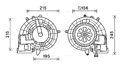 Kachelventilator Ava Cooling MS8612