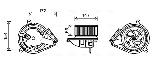 Kachelventilator Ava Cooling MS8616