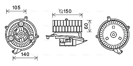 Kachelventilator Ava Cooling MS8623