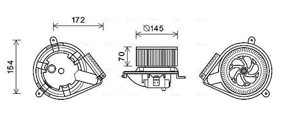 Kachelventilator Ava Cooling MS8626