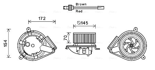 Kachelventilator Ava Cooling MS8627