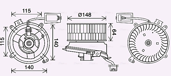 Kachelventilator Ava Cooling MS8702