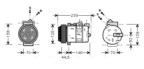 Airco compressor Ava Cooling MSAK277