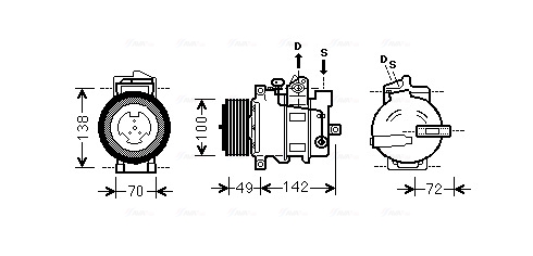 Airco compressor Ava Cooling MSAK566