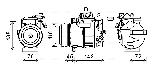 Airco compressor Ava Cooling MSAK682