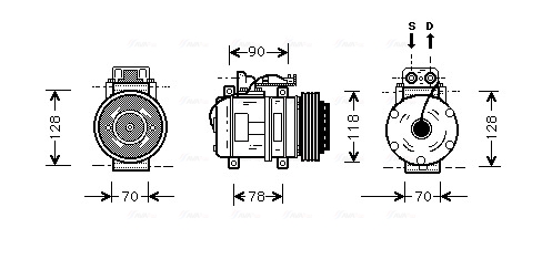 Airco compressor Ava Cooling MSK275