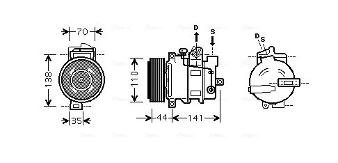 Airco compressor Ava Cooling MSK401