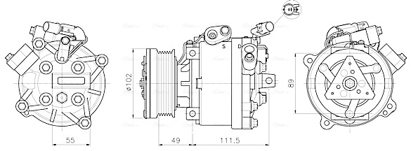 Airco compressor Ava Cooling MTAK294