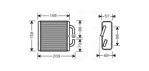 Kachelradiateur Ava Cooling MZ6144