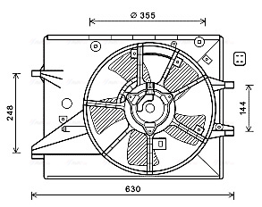 Ventilatorwiel-motorkoeling Ava Cooling MZ7546