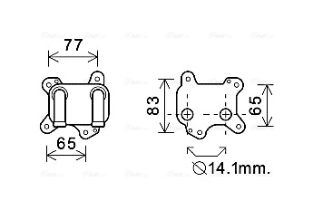 Oliekoeler motorolie Ava Cooling OL3581