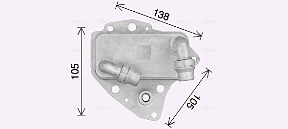 Oliekoeler motorolie Ava Cooling OL3705