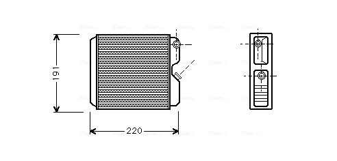 Kachelradiateur Ava Cooling OL6243