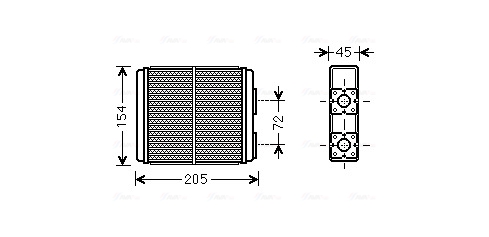 Kachelradiateur Ava Cooling OL6403