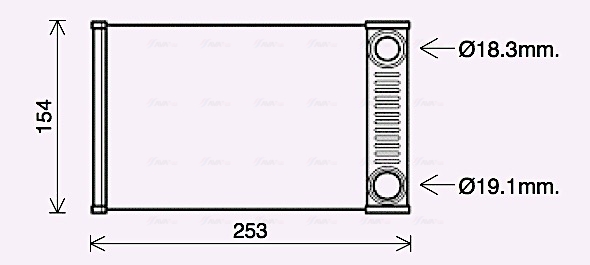 Kachelradiateur Ava Cooling OL6656