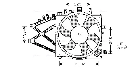 Ventilatorwiel-motorkoeling Ava Cooling OL7521