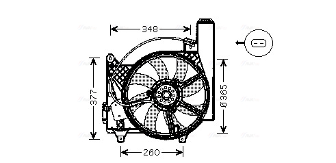 Ventilatorwiel-motorkoeling Ava Cooling OL7531