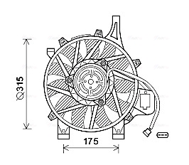 Ventilatorwiel-motorkoeling Ava Cooling OL7536