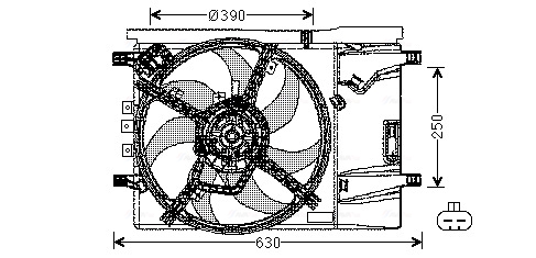 Ventilatorwiel-motorkoeling Ava Cooling OL7539