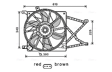 Ventilatorwiel-motorkoeling Ava Cooling OL7544