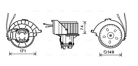 Kachelventilator Ava Cooling OL8627