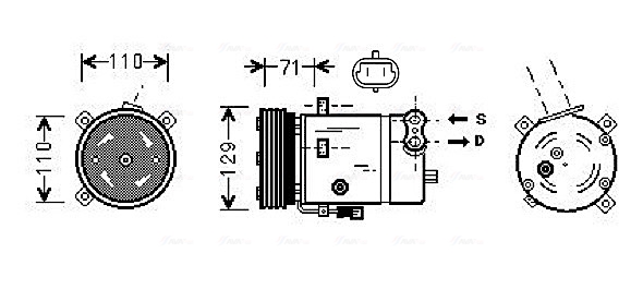 Airco compressor Ava Cooling OLAK276