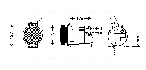 Airco compressor Ava Cooling OLAK312