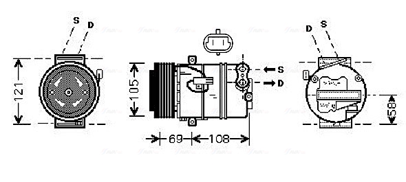 Airco compressor Ava Cooling OLK426