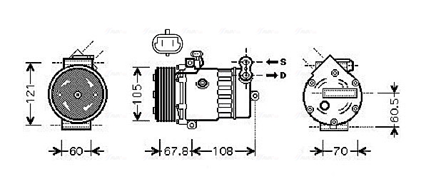 Airco compressor Ava Cooling OLAK477