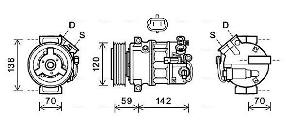 Airco compressor Ava Cooling OLAK579