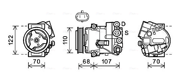 Airco compressor Ava Cooling OLAK594