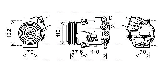 Airco compressor Ava Cooling OLAK605