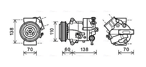 Airco compressor Ava Cooling OLAK616