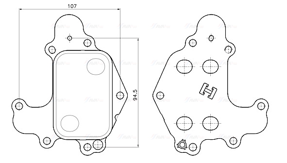 Oliekoeler motorolie Ava Cooling PE3434