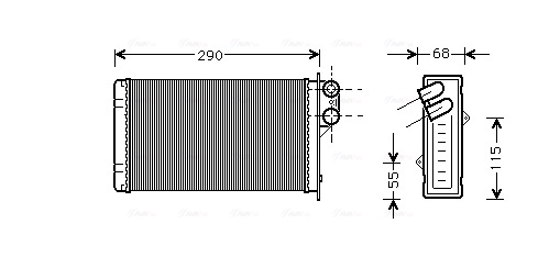 Kachelradiateur Ava Cooling PE6100