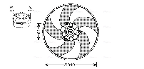 Ventilatorwiel-motorkoeling Ava Cooling PE7522