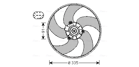 Ventilatorwiel-motorkoeling Ava Cooling PE7553