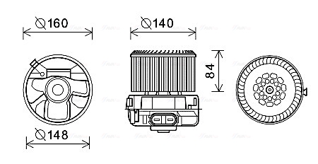 Kachelventilator Ava Cooling PE8372